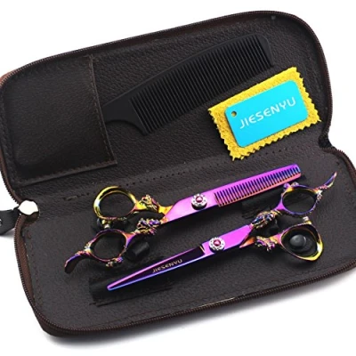 Immagine di JIESENYU Forbici professionali da parrucchiere Barbiere Taglio Dei Capelli Rasoio Sharp 6 pollici Giapponese Cesoie In Acciaio Inox