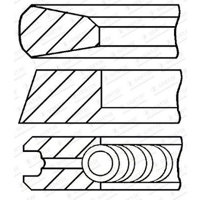 Immagine di GOETZE ENGINE 08 443200 00 Kit Fasce Elastiche 126