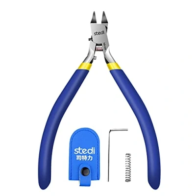 Immagine di Stedi 4.7 pollici Model Nipper, con ultra sottile single edge e lama caso strumenti di modello plastica per Gundam riparazione fissaggio, blu