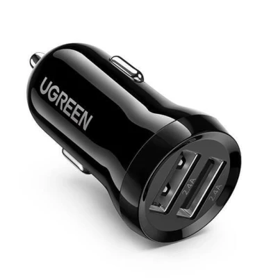 Immagine di UGREEN 24W Caricabatterie Auto 4.8A Mini Caricatore 2 USB Porte Compatibile con iPhone, iPad, Tablet, Smartphone e gli altri dispositivi
