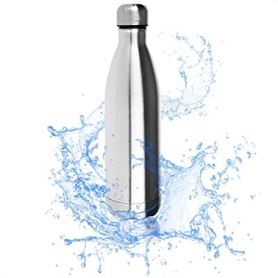 Immagine di Robin Goods® Borraccia in Acciaio Inossidabile coibentata Termica da Campeggio di Alta qualità infrangibile e priva BPA a Doppia Parete 750 ml (1 Pezzo Senza Manico)