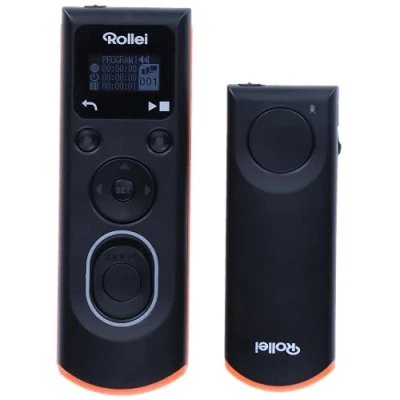 Immagine di Rollei 28119, Telecomando Senza Fili per Nikon Permette di Scattare a Distanza Fili, Lunga Durata, Sequenza e Intervalli Tempo la Fotocamera DSLM/DSLR, con Display LCD Illuminato