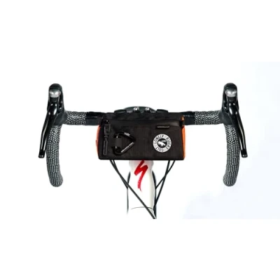 Immagine di Borsa Manubrio Bici Anteriore Triangolare Impermeabile Nylon Poliestere 1L 19x10x10 cm MTB E Bike Accessori Complementi Attrezzi Telefono Portafoglio