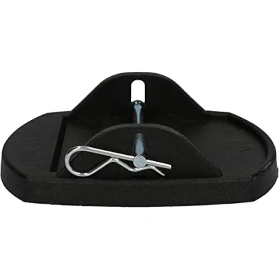 Immagine di cartrend Piastre di supporto per caravan con perni metallici e coppiglia sicurezza, plastica resistente agli agenti atmosferici, carico piastra circa 2 t, 4 pezzi, nero