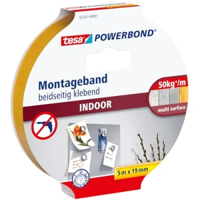 Immagine di tesa INDOOR 55741 00001 03 Nastro per fissaggio tesa® Powerbond Arancione (L x L) 5 m 19 mm 1 pz.