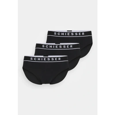 Immagine di Schiesser 3PACK Slips Organic Cotton 95/5 Slip, Uomo, Taglia: Medium, Schwarz