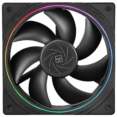 Immagine di Thermalright TL S12 ventola di raffreddamento per CPU PWM, effetto luminoso con apertura fine, connettore PWM a 4 pin, computer ARGB, 1500 RPM velocità PC