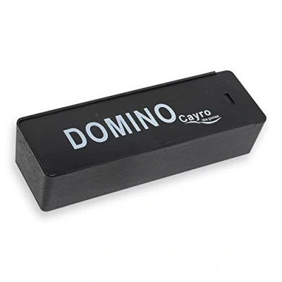 Immagine di Cayro Domino dai 6 Anni in su Modello Base Giochi da Tavolo per Bambini e Adulti con Scatola di Plastica Nera Conservare i Pezzi 2 a 4 Giocatori