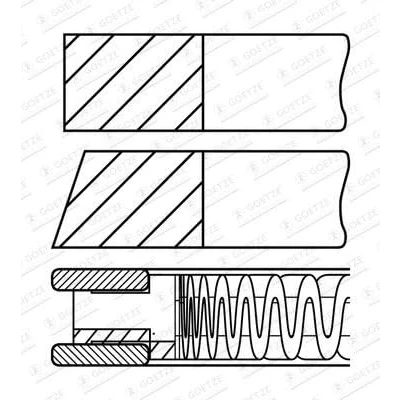 Immagine di GOETZE ENGINE 08 426100 00 Kit Fasce Elastiche 76 FORD: Focus 2 Kombi, FIESTA 6, B Max
