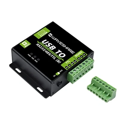 Immagine di Waveshare USB to RS232/RS485/TTL(UART) Interface Converter Industrial Isolated Adapter with Original CH343G Chip, up 2 Mbps Baudrate,Onboard Power Isolation, Transient Voltage Suppressor
