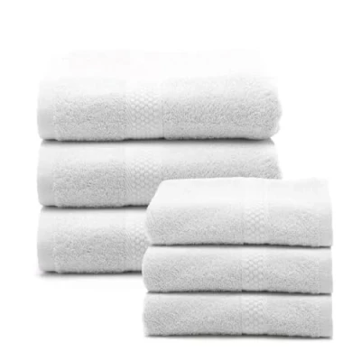 Immagine di Caleffi Set Asciugamani Bagno Viso e Bidet in Morbida Spugna 100% Cotone con 3 55x100 cm + Ospite 40x60 cm, Asciugamano Resistente a Lavaggi Frequenti Durevole