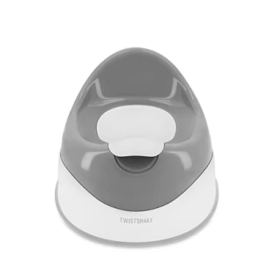 Immagine di Vasino antiscivolo Twistshake Leggero, portatile e facile da pulire Sedile WC per bambini allenamento Design ergonomico neonati Grigio bianco