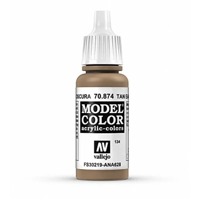 Immagine di Vallejo 70.874 Colore Acrilico Opaco , Marrone (Us Tan Earth), 17 ml, 1 Pezzo