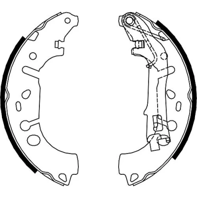 Immagine di metelligroup 53 0093 Ganasce Freno Made in Italy, Pezzo di Ricambio per Auto/Automobile, Kit Composto da 4 Pezzi, Certificate ECE R90