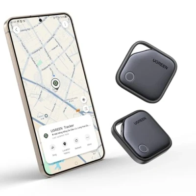 Immagine di UGREEN FineTrack S Smart Finder Tag Localizzatore Bluetooth Samsung con Batteria da 18 Mesi Compatibile SmartThings per Portafogli Chiavi Bagagli e Borse(2 pezzi)