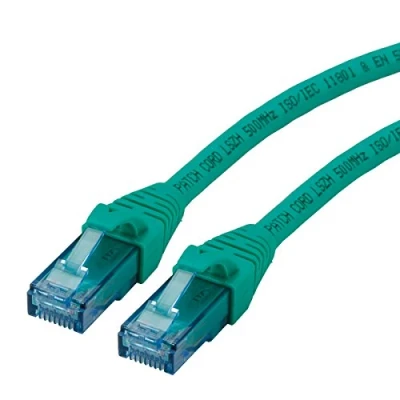 Immagine di Roline 21.15.2984 RJ45 cavo di rete, patch CAT 6A U/UTP 0.30 m Verde non schermato, Privo alogeni, Ritardante fiamma 1 pz.