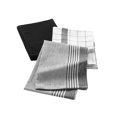 Immagine di Douceur d&#039;Intérieur Vibrato 3 Canovacci, 50 x 70 cm, Nero, Cotone Intrecciato