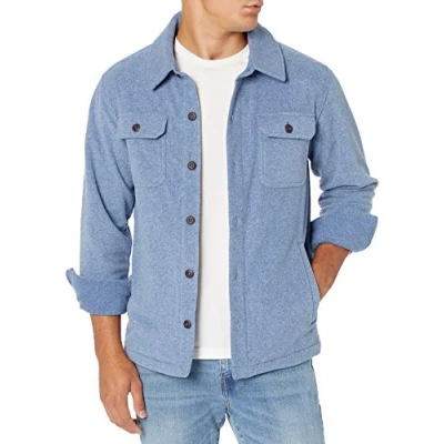 Immagine di Amazon Essentials Giacca Camicia a Maniche Lunghe in Pile Uomo, Blu Indaco Puntinato, XS