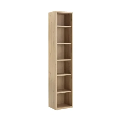 Immagine di Composad Libreria Alta della Linea DISEGNO Con 5 Ripiani Regolabili, Scaffale, Mobile Colonna, (LxAxP) 44x217,50x35,70 cm, Colore Rovere Mielato, Studio, Soggiorno, Ufficio, Made in Italy