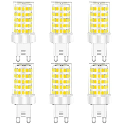 Immagine di Lampadina LED G9 10W Equivalente 50W 100W Lampada Alogena, 800LM, Bianco Freddo 6000K, 220 240V, Non Dimmerabile, Nessun Sfarfallio, Risparmio Energetico, per Lampadari, Plafoniere e Applique, 6 Pezzi