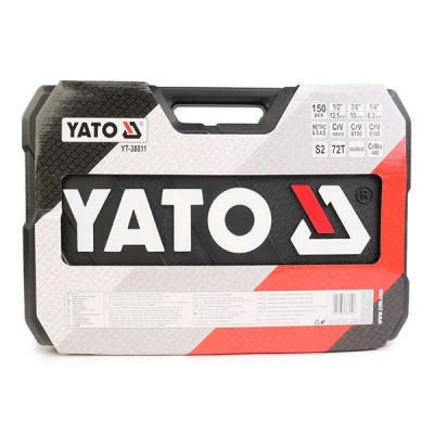 Immagine di YATO YT 38811 Kit attrezzi 150 12,5 (1/2&quot;), 10 (3/8&quot;), 6,3 (1/4&quot;)