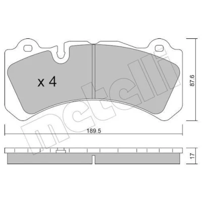 Immagine di METELLI 22 1328 0 Kit pastiglie freno Predisposto per contatto segnalazione usura VOLVO: V60 I, II, S60 II