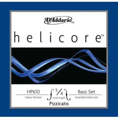Immagine di Set di corde D&#039;Addario Helicore Pizzicato per contrabbasso, scala 3/4, tensione forte