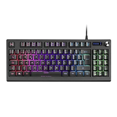 Immagine di Mars Gaming MKREVOPT, Tastiera TKL Compatta H Mech e Tastierino Numerico, Illuminazione RGB, Lingua Portoghese
