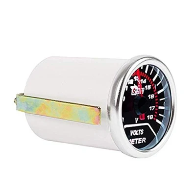 Immagine di Mintice 12V Auto 2&quot; 52mm Universale LED Bianco Leggero Manometro Tensione Volt Indicatore Calibro Voltage Motore Misuratore Meter Fumo Tinta Len