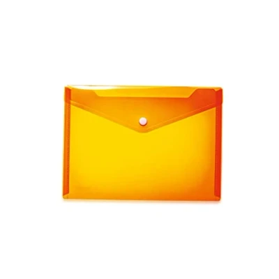 Immagine di HERMA 20057 Cartellina portadocumenti, formato A5, trasparente, con chiusura a bottone, in plastica, per scuola, università, ufficio, viaggi