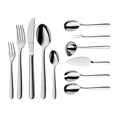 Immagine di WMF Set di Posate Kult per più Persone, costituito da Diversi Elementi, Acciaio Inox, 66 Teilig