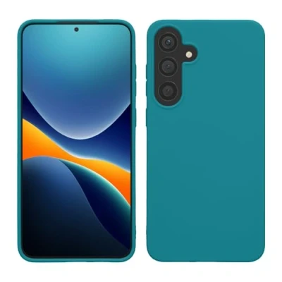Immagine di kwmobile Custodia Compatibile con Samsung Galaxy S25 Cover Back Case per Smartphone in Silicone TPU Protezione Gommata petrolio matt