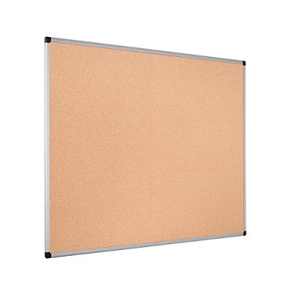 Immagine di Bi Office Pannello In Sughero Maya Con Cornice Alluminio, Bachecha Per Avvisi Elastico ed Auto Rigenerante, 120 x 90 cm