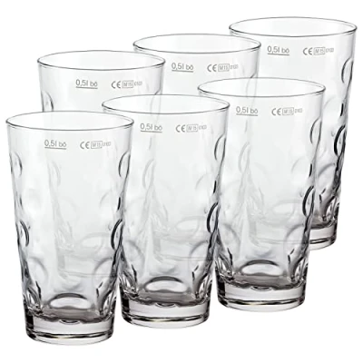 Immagine di Set di 6 calici da vino (0,5 l), Dubbeglas Qualità Robusta, Trasparenti