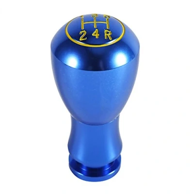 Immagine di Keenso pomello del cambio manuale a 5 marce automatico universale leva con in alluminio per auto(Blue)