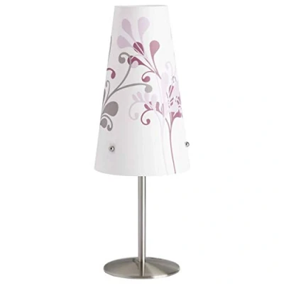 Immagine di lampada BRILLIANT Isi da tavolo ferro/viola 1x C35, E14, 40W, adatto per lampade a candela (non incluse) Scala ++ E Con interruttore cavo