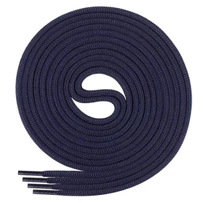 Immagine di Di Ficchiano lacci, lacci rotondi per scarpe business e in cuoio, antistrappo, rotondi, ø 3 mm, lunghezza 60 130 cm poliestere, Adulti (unisex), Dunkelblau, 120