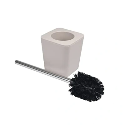 Immagine di Douceur d&#039;Intérieur Spazzola WC Effetto Soft Touch Coloris Unito, Cromato, Grigio, 11.6 x 38.2 cm
