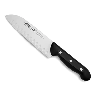 Immagine di Arcos Series Maitre Coltello Santoku Lama Nitrum Acciaio Inox 180 mm Manico Polipropilene Colore Nero