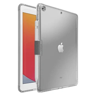 Immagine di Otterbox Cover Symmetry Clear per iPad 10, 2&#039; (7.ª gen 2019 / 8.ª 2020 9.ª 2021), antishock e cadute, protettiva sottile,testata a norme MIL STD 810G, Trasparente, Versione No Pack Retail