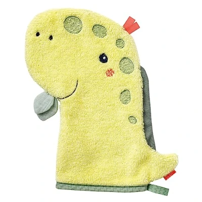 Immagine di Fehn 051230 Dino Guanto da bagno con motivo animale, per bambini e a partire 0+ mesi
