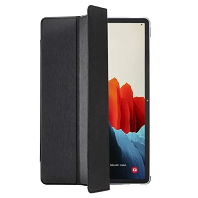 Immagine di Hama Custodia per Samsung Galaxy Tab S7 da 11 pollici e S Pen (custodia tablet pieghevole, con funzione di supporto, retro trasparente, cover magnetica auto wake/sleep) nero