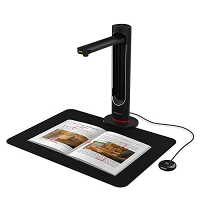 Immagine di Viisan K21 Scanner per documenti e libri digitalizza A3 in un attimo, leviga la curvatura delle pagine doppie del libro. Posizionamento laser. Modifica immagini software OCR. Windows &amp; Mac