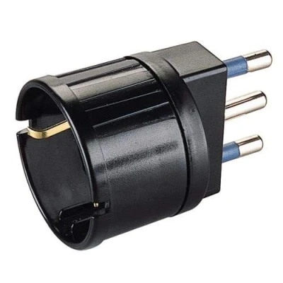 Immagine di Poly Pool PP0432.1 Adattatore Spina Grande 16A e Presa Tedesca Nero