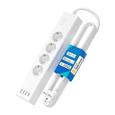 Immagine di Meross Ciabatta Multipresa Smart Con HomeKit e Alexa, WiFi Intelligente 4 prese Porte USB, Timer Protezione da Sovraccarico Funziona Apple Homekit, Google Home