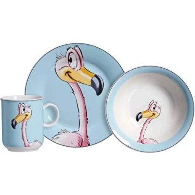 Immagine di Ritzenhoff &amp; Breker Happy Zoo Flo Set di stoviglie per bambini, 3 pezzi