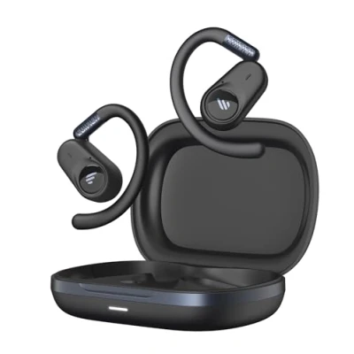 Immagine di Edifier A6 Cuffie Open Ear, Bluetooth 5.4 Auricolari, Audio Hi Res LDAC, Chiamate Chiare AI, Staffe Auricolari Regolabili, 40 Ore di Riproduzione, Ricarica Rapida, Multipunt, IP55, Nero (A6, Nero)