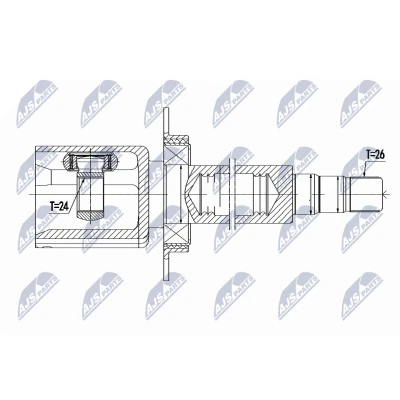 Immagine di NTY NPW VV 091 Kit Giunto Omocinetico Trasmissione automatica Assale anteriore Dx