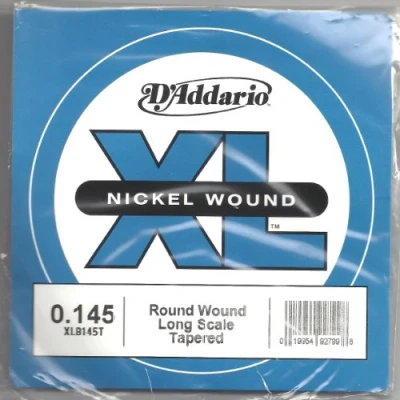 Immagine di D&#039;Addario XLB145T Corda singola avvolta in nickel per basso, scala lunga, .145, tapered