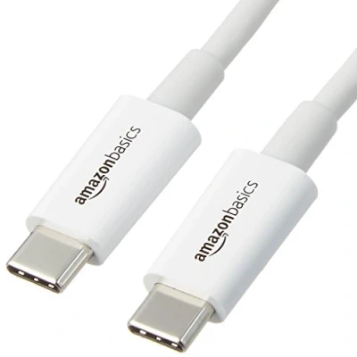 Immagine di Amazon Basics Cavo da USB C a 2.0 ricarica rapida, velocità 480 Mbps, certificazione IF, per Apple iPhone 15, iPad, Samsung Galaxy, tablet, laptop, 2.7 m, bianco